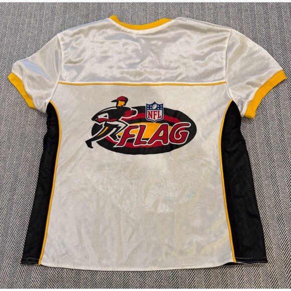 NFL Steelers Reversible Flag Football Jersey With BOOMER Name Black & White Mesh - Picture 6 of 13